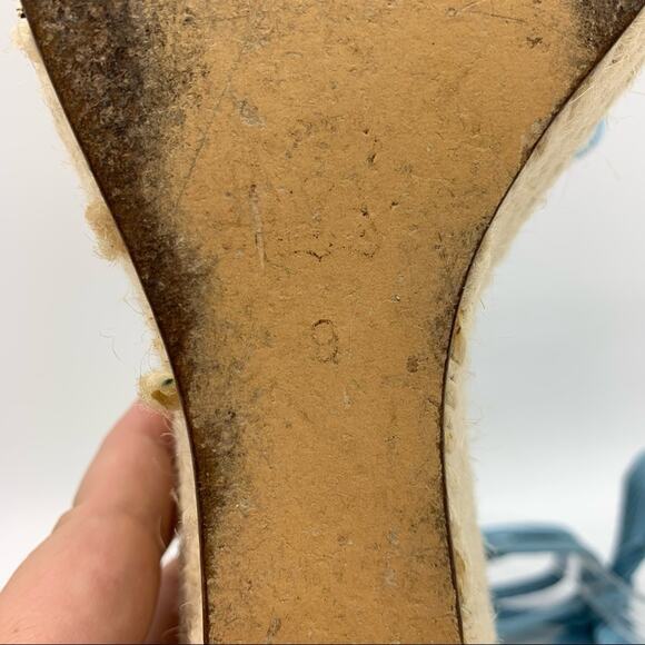 Jeffrey Campbell Western Lady Novelty Print Espadrille Lace Up Ankle Wedges Sz 9 - Picture 14 of 15